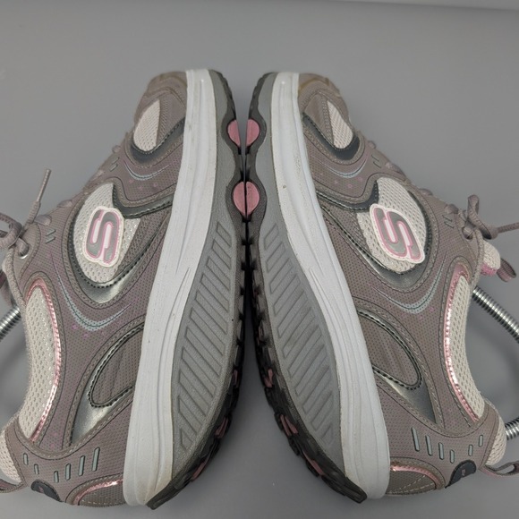 Skechers Shoes Women's Size 9.5 Gray Pink Walking Tone Ups Athletic Sneakers - Picture 7 of 12